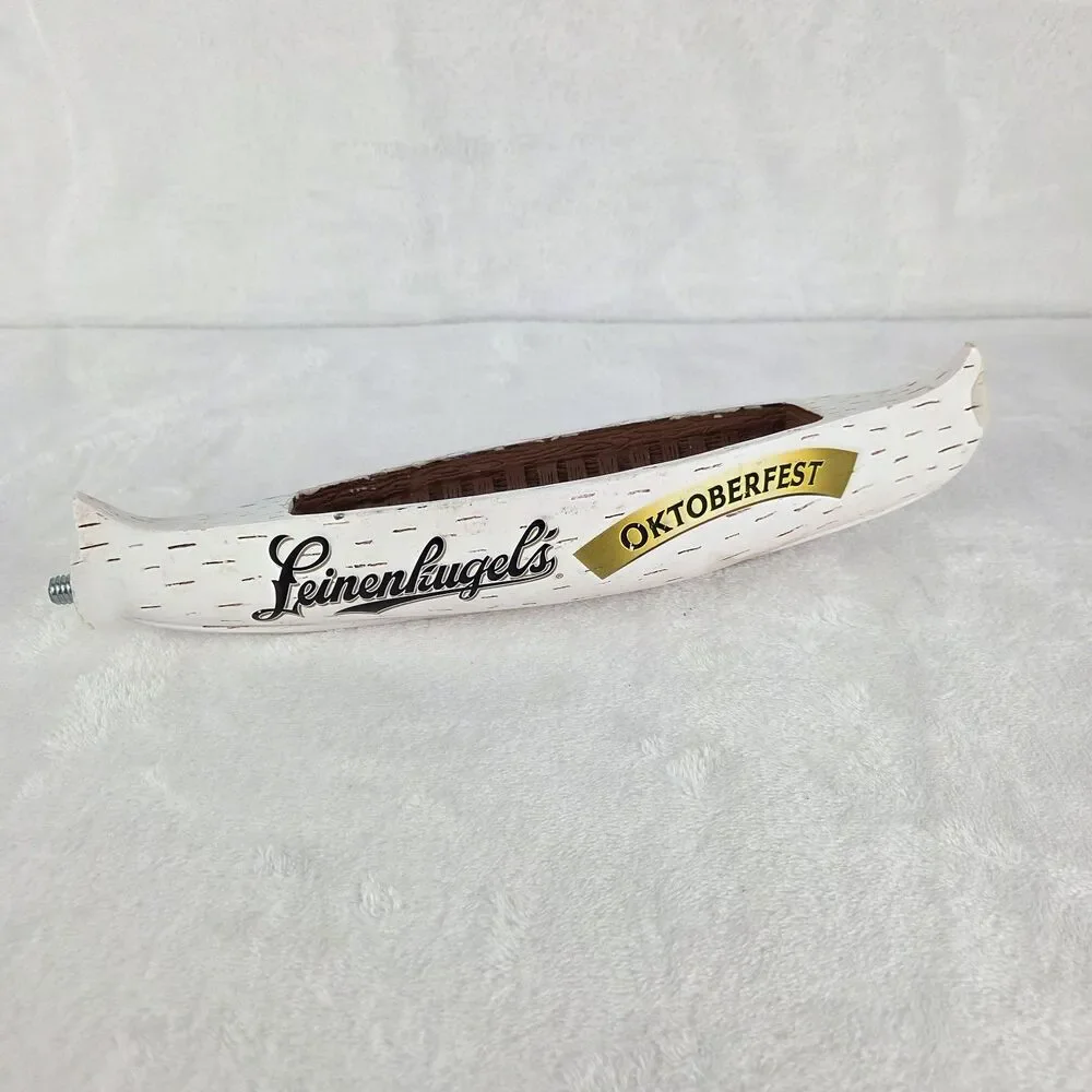 Vintage Leinenkugel's Oktoberfest Birch Bark Canoe Beer Tap Handle